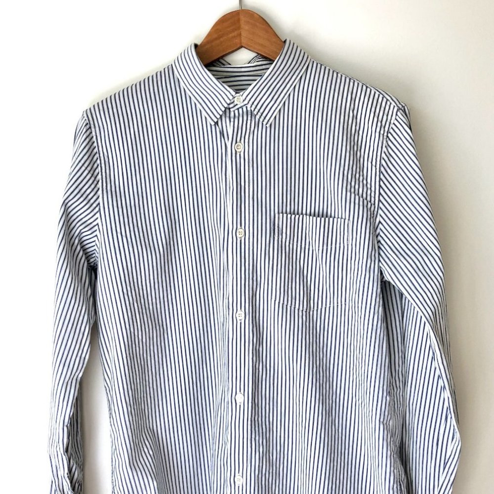 A.P.C. Striped LS Button Down Shirt Size L
